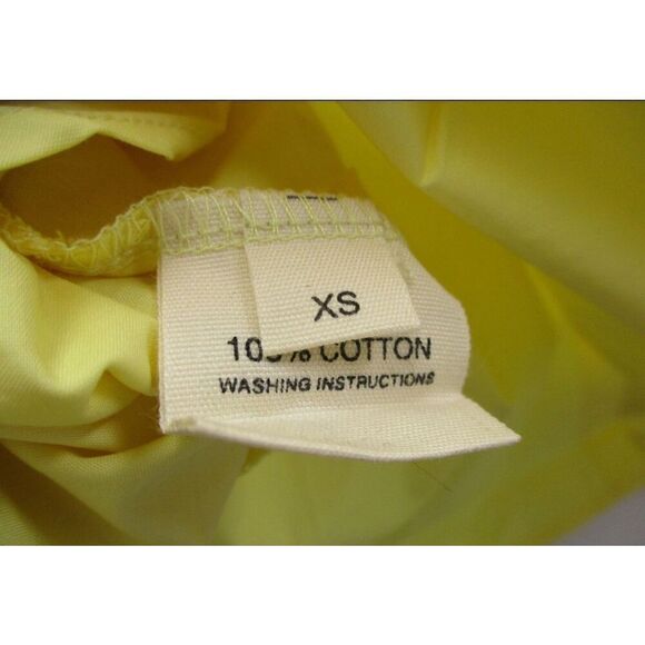 1 New Parke Yellow Button Down Boyfriend Poplin Shirt Size XS - Picture 8 of 11